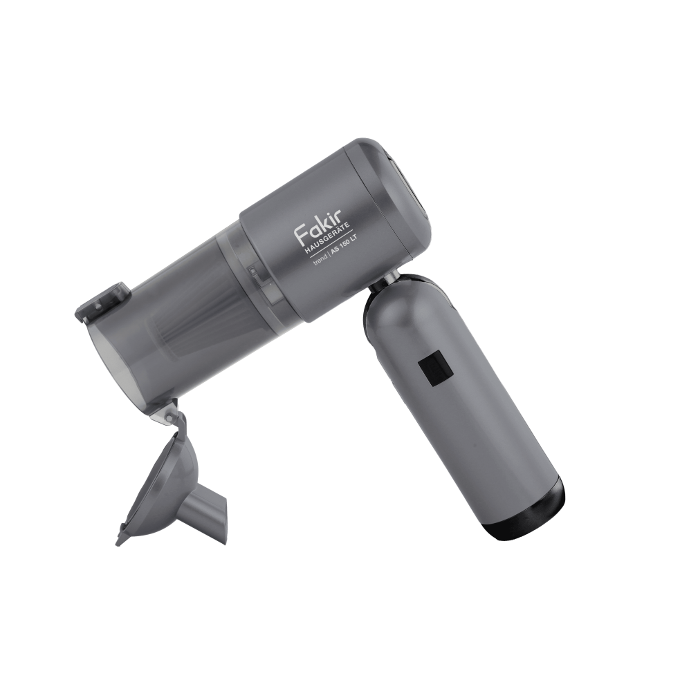 Fakir trend | AS 150 LT (anthrazit/schwarz), 4in1 Multifunktions Akku-Handstaubsauger (Saugen, Aufblasen, Ausblasen und Vakuumieren), 120 Watt BLDC Hochleitsungsmotor - 4