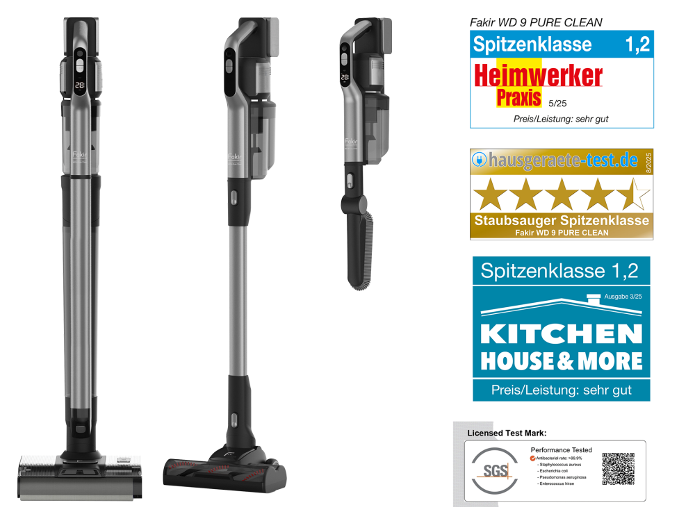 Fakir WD 9 PURE CLEAN 3in1 AKKU NASS TROCKENSAUGER - 1