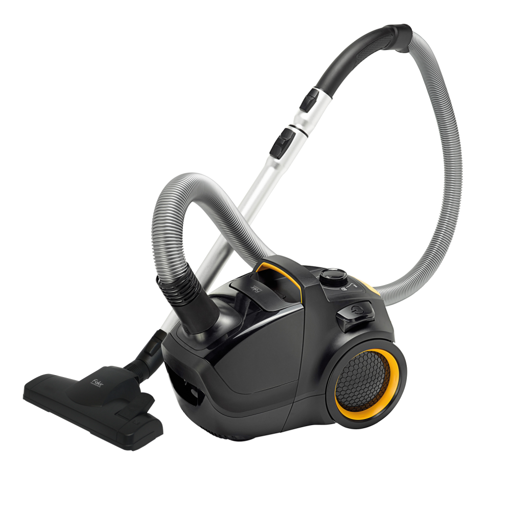 Fakir Air Wave prestige TS 2000 Canister Vacuum Cleaner, black/gelb - 500 Watt - 3
