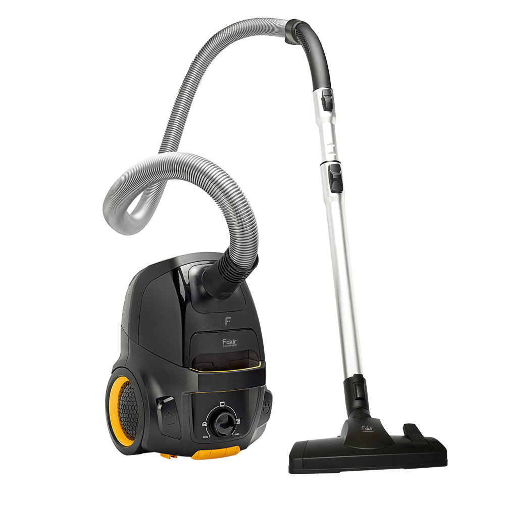 Fakir Air Wave prestige TS 2000 Canister Vacuum Cleaner, black/gelb - 500 Watt - 4