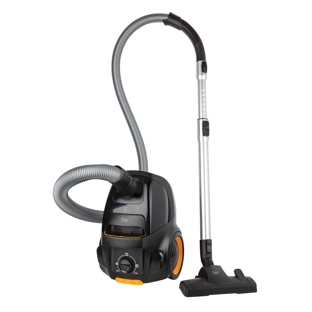 Fakir Air Wave prestige TS 2000 Canister Vacuum Cleaner, black/gelb - 500 Watt - 6