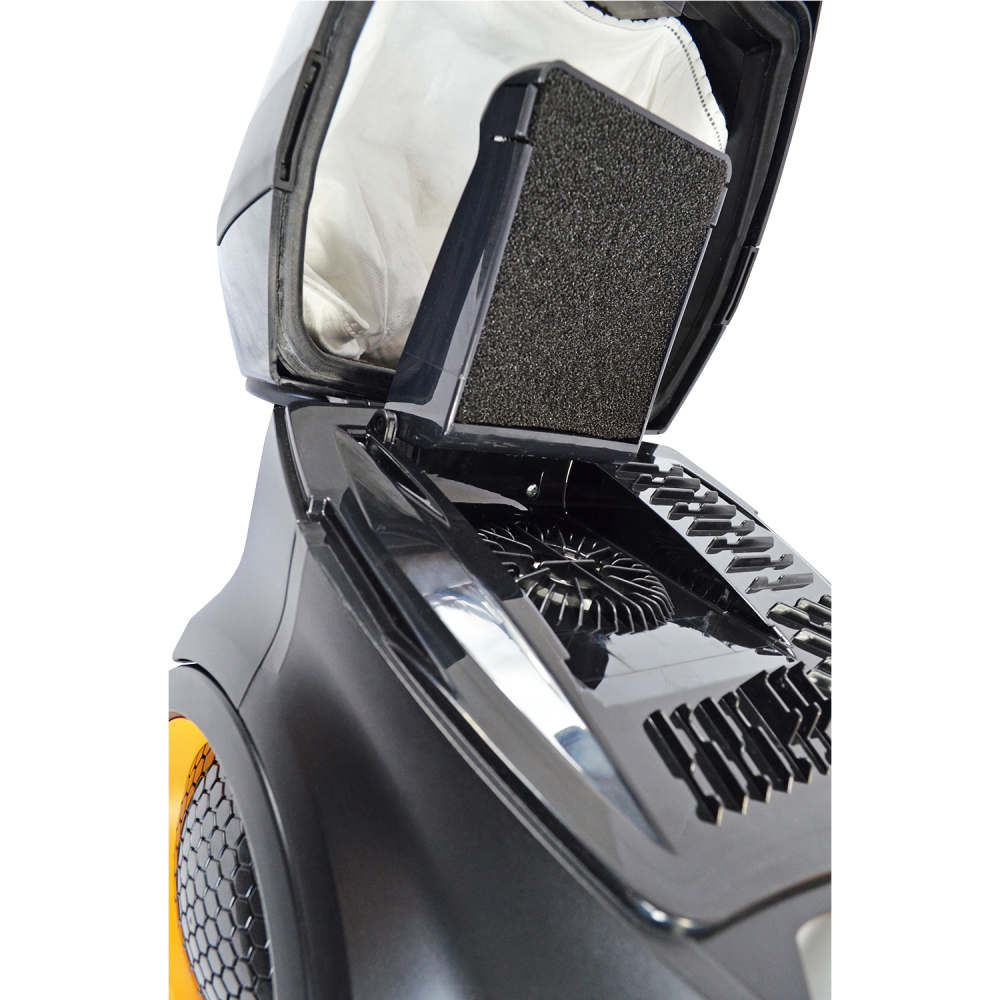 Fakir Air Wave prestige TS 2000 Canister Vacuum Cleaner, black/gelb - 500 Watt - 11