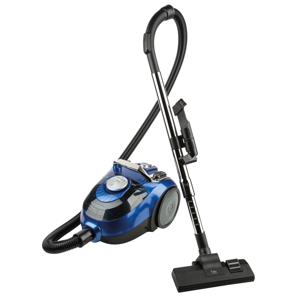 Fakir Apollo BL 150 bagless Canister Vacuum Cleaner, blue/silver - 800 Watt - 1
