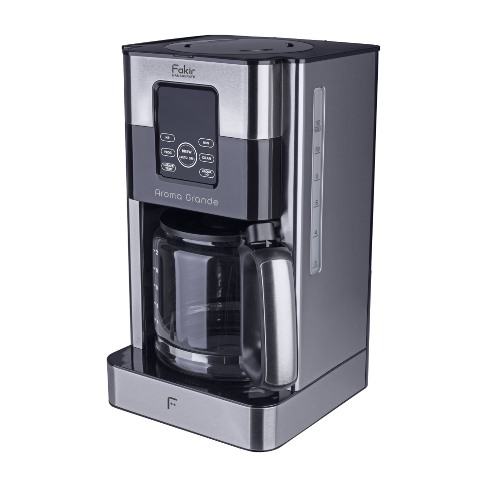 Fakir Aroma Grande Filter- Kaffeemaschine mit Glaskanne, silber/Edelstahl, 1.000 Watt - 1