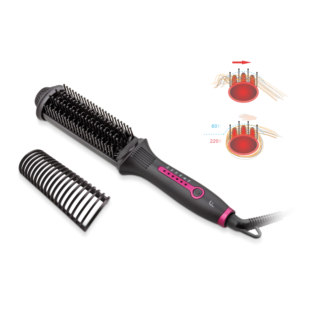 Fakir illusION effect Hair Straightener- Brush, anthracite - 50 Watt - 2