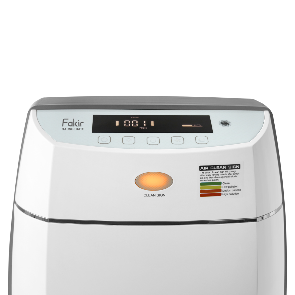 Fakir Luminoso Smart Ionen- Air Purifier with HEPA Filter, white - 50 Watt - 2