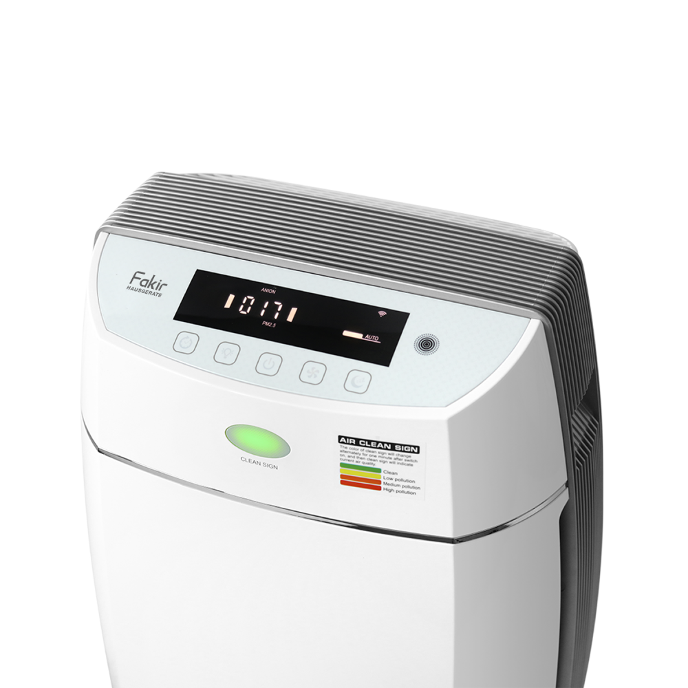 Fakir Luminoso Smart Ionen- Air Purifier with HEPA Filter, white - 50 Watt - 7