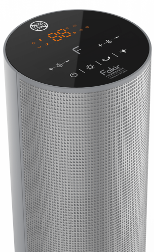 Fakir premium | HT 1200 Fan Heater with 2500 Watt, Eco function, LED-Touch-Display & Oszillation – elegant Design in anthracite - FAKİR (1)