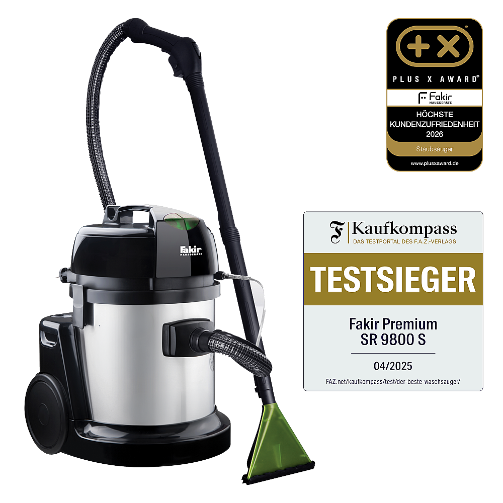 Fakir premium SR 9800 S Waschsauger , anthrazit / Edelstahl - 1.600 Watt - 1