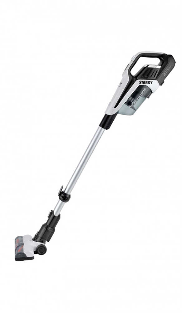 Fakir Starky HSA 322 Akku Hand- und Stielstaubsauger, silber/rauchglas - 180 Watt - 1