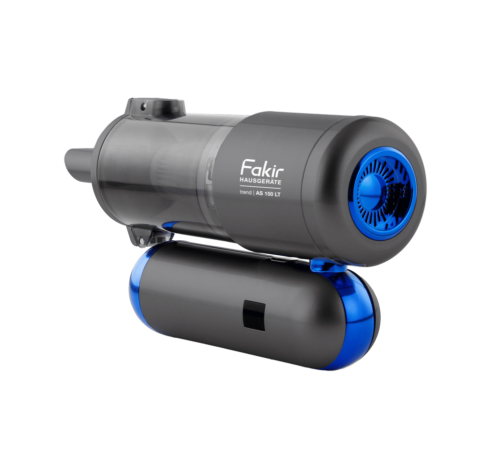 Fakir trend | AS 150 LT (anthrazit/blau), 4in1 Multifunktions Akku-Handstaubsauger (Saugen, Aufblasen, Ausblasen und Vakuumieren), 120 Watt BLDC Hochleitsungsmotor - 3
