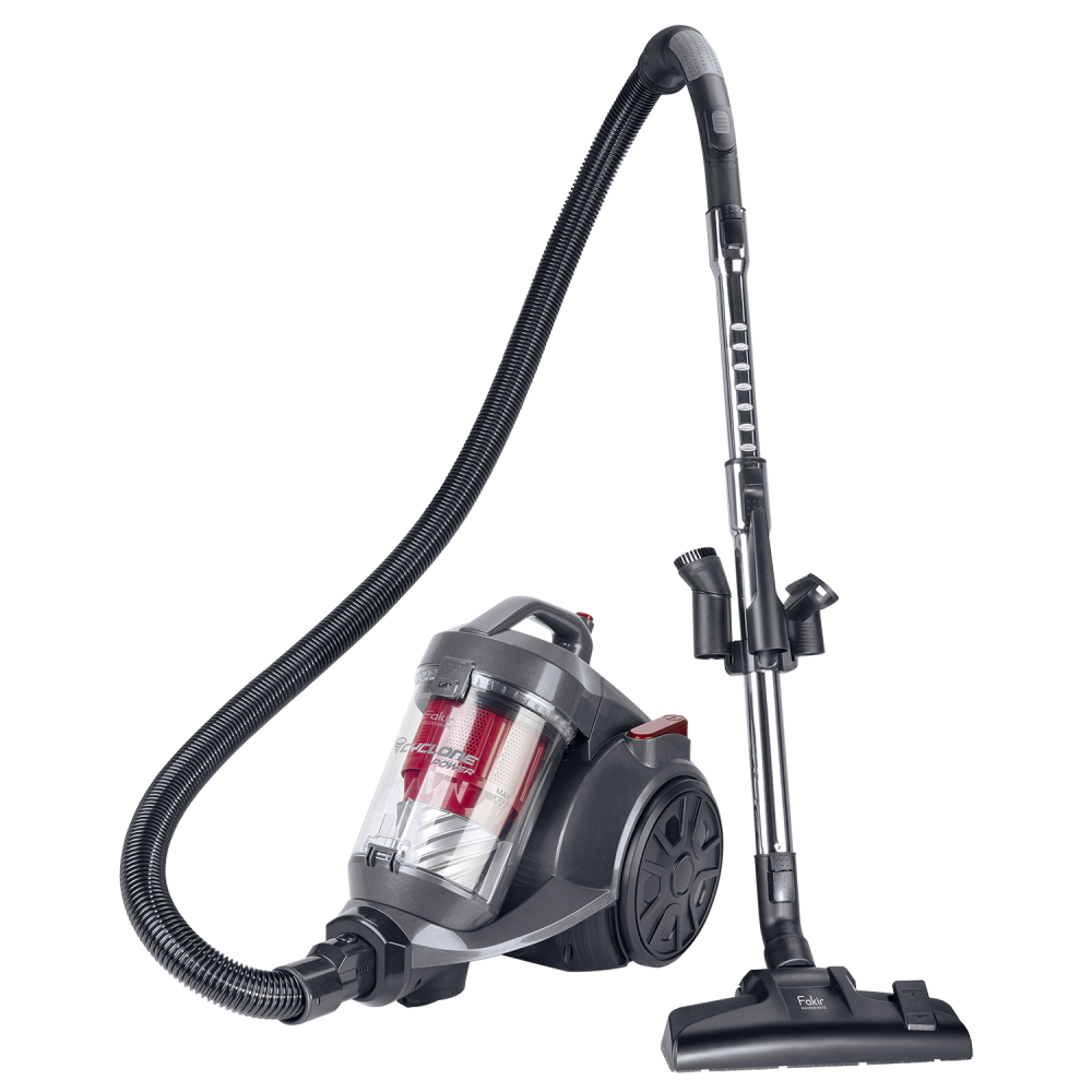 Fakir trend BL 240 bagless Canister Vacuum Cleaner, anthracite/red - 700 Watt - 2