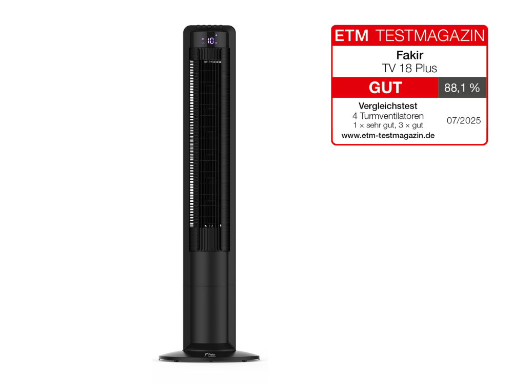 Fakir TV 18 Plus, Turmventilator, 40 Watt - 1