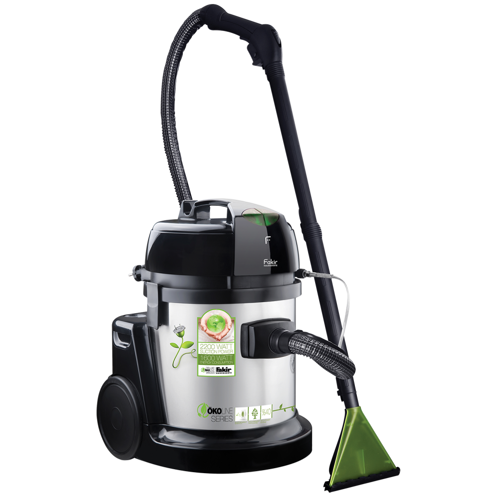Fakir premium SR 9800 S Wet & Wash Vacuum Cleaner, anthracite / Edelstahl - 1.600 Watt - 2